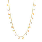 316L Stainless Steel Butterfly Charms Chain Choker Necklace