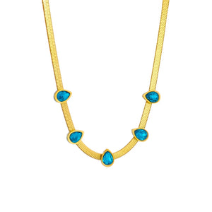 316L Stainless Steel Zircon Charms Choker Necklace