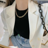 316L Stainless Steel Cuba Chain Necklace for Women Men