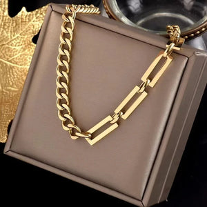 316L Stainless Steel Cuba Chain Necklace for Women Men