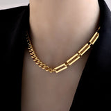 316L Stainless Steel Cuba Chain Necklace for Women Men