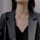 316L Stainless Steel Queen Avatar Chunky Chain Choker Necklace