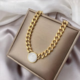 316L Stainless Steel Queen Avatar Chunky Chain Choker Necklace