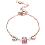 316L Square Crystal Roman Numeral Bracelet Wedding Jewelry