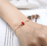 316L Square Crystal Roman Numeral Bracelet Wedding Jewelry