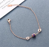 316L Square Crystal Roman Numeral Bracelet Wedding Jewelry