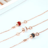316L Square Crystal Roman Numeral Bracelet Wedding Jewelry