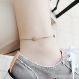 316L Stainless Steel Charm Chain Anklet for Women