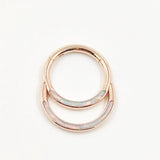 316L SS Nose Ring with Opal Inlay Minimalist Punk Piercing