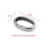316L Stainless Steel Oval Slide Beads 12x6mm DIY Jewelry Men's Accessories