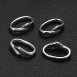 316L Stainless Steel Oval Slide Beads 12x6mm DIY Jewelry Men's Accessories