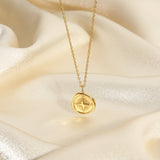 Geometric Compass Pendant Necklace for Women