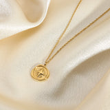 Geometric Compass Pendant Necklace for Women