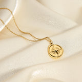 Geometric Compass Pendant Necklace for Women