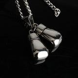 Stainless Steel Boxing Glove Pendant Necklaces Men Boys Sport Fitness Jewelry