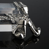 Stainless Steel Boxing Glove Pendant Necklaces Men Boys Sport Fitness Jewelry