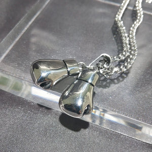 Stainless Steel Boxing Glove Pendant Necklaces Men Boys Sport Fitness Jewelry
