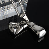 Stainless Steel Boxing Glove Pendant Necklaces Men Boys Sport Fitness Jewelry