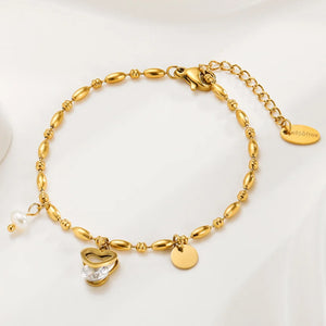 316L Stainless Steel Zircon Bracelet Ladies High Jewelry Accessories