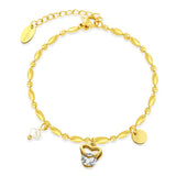 316L Stainless Steel Zircon Bracelet Ladies High Jewelry Accessories