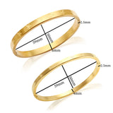 316L Stainless Steel Pentagram Bangles Bracelets Rose Plating