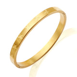 316L Stainless Steel Pentagram Bangles Bracelets Rose Plating