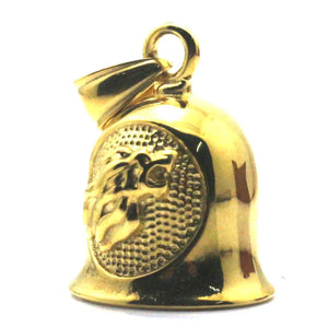 316L Stainless Steel Animal Wolf Long Hair Double Sided Jingle Bell Pendant