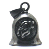 316L Stainless Steel Animal Wolf Long Hair Double Sided Jingle Bell Pendant