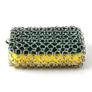 316L Stainless Steel Pot Cleaning Brush Ring Net Sponge Metal Brush