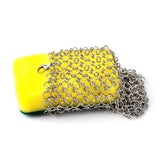 316L Stainless Steel Pot Cleaning Brush Ring Net Sponge Metal Brush