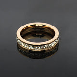Rose Gold Plated CZ Ring Band Women's Engagement