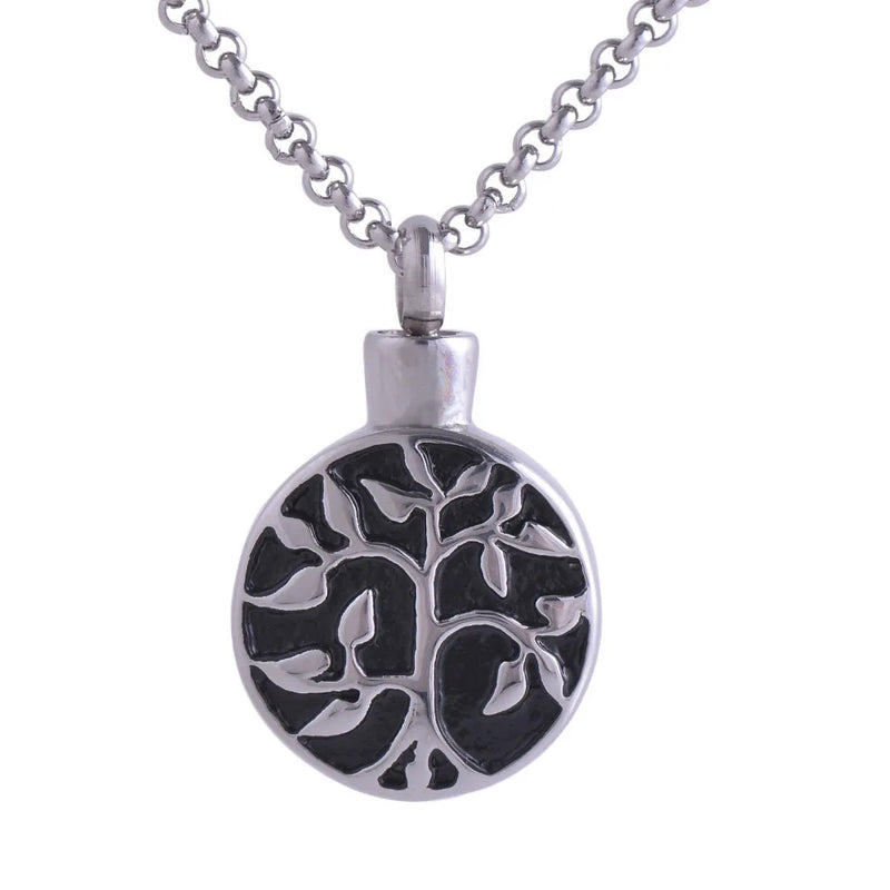 316L Stainless Steel Memory Bottle Cremation Pendant Necklace