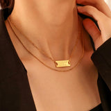 316L Stainless Steel Dream Nameplate Necklace for Women