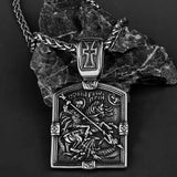 Retro Holy Warrior Cross Amulet Pendant