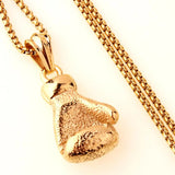 316L Stainless Steel 3D Boxing Glove Charm Men's Necklace