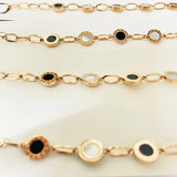 316L Stainless Steel Roman Numerals Cat's Eye Bracelet