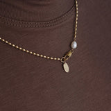 316L Stainless Steel Rice Pearls Necklace For Women