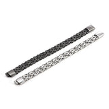 316L Stainlss Steel Hip Hop Thick Byzantine Bicycle Chain Bracelet