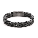 316L Stainlss Steel Hip Hop Thick Byzantine Bicycle Chain Bracelet