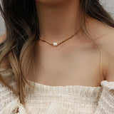 316L Stainless Steel Freshwater Pearl Necklace for Women