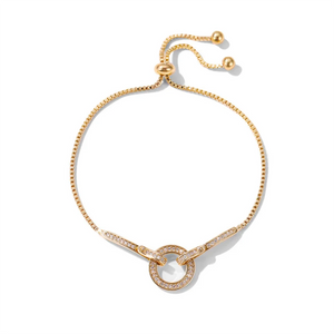 316L Stainless Steel Zircon Charm Bracelet For Women