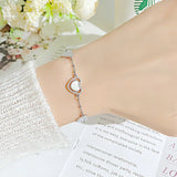 316L Stainless Steel Peach Heart Bracelet Ladies High Jewelry Accessories