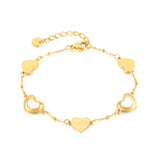 316L Stainless Steel Peach Heart Bracelet Ladies High Jewelry Accessories