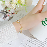 316L Stainless Steel Peach Heart Bracelet Ladies High Jewelry Accessories