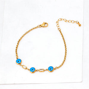 316L Stainless Steel Zircon Charm Chain Bracelet For Women SAB1245