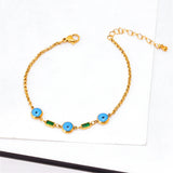 316L Stainless Steel Zircon Charm Chain Bracelet For Women SAB1245