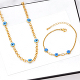 316L Stainless Steel Zircon Charm Chain Bracelet For Women SAB1245
