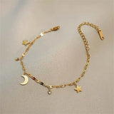 316L SS Star Moon Zircon Bracelet Women's Jewelry Gift