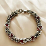 316L Stainless Steel Hip Hop Beading Charm Chain Bracelet SAB593