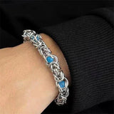 316L Stainless Steel Hip Hop Beading Charm Chain Bracelet SAB593